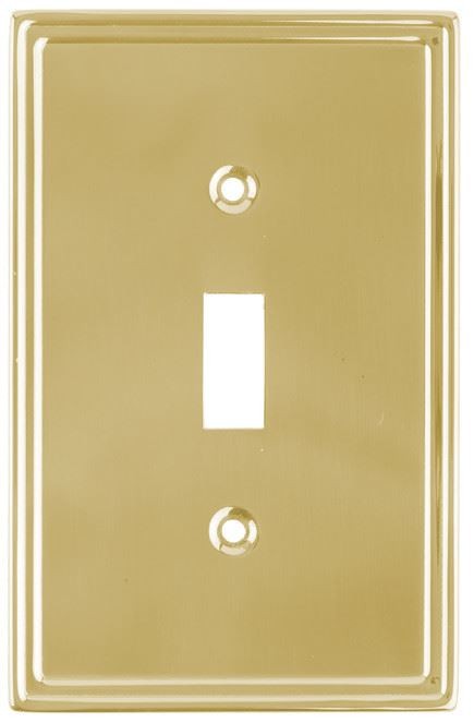 Single Switch Wall Plate In Solid Cast Brass