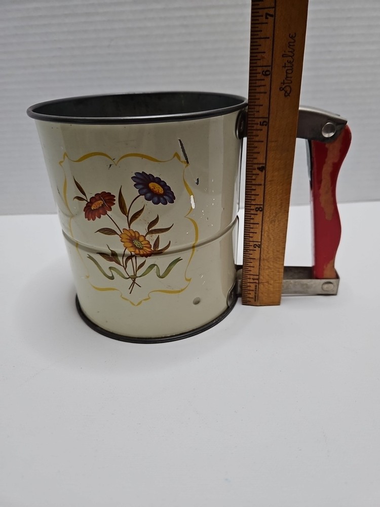 Flour Sifter 3 Screen Kitchen Tool Floral WORKS