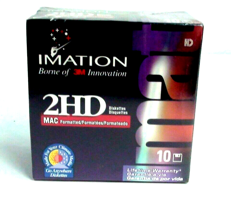 3M IMATION MAC FORMATTED HIGH DENSITY 2HD 3.5 DISKETTES 2 BOXES 10 DISKS EACH