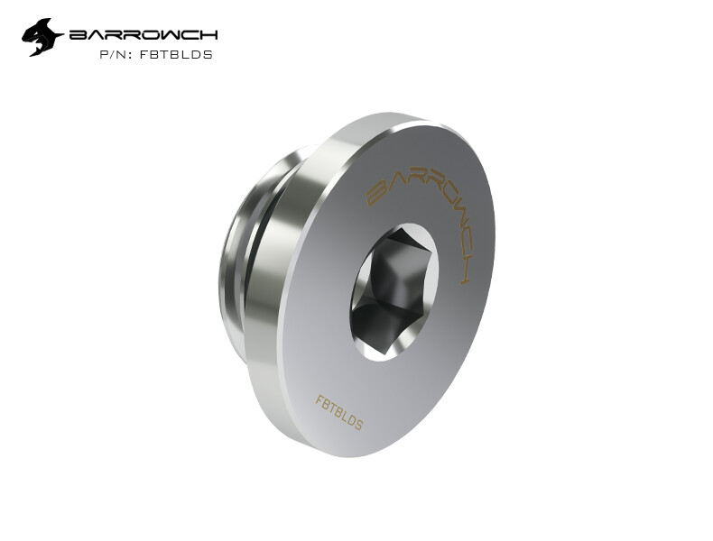 BarrowCH G1/4" Stop Plug Fitting Internal Hex Socket Black White Silver Gold