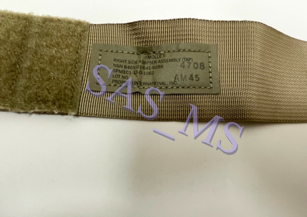 W2 OCP TAN TACTICAL ASSAULT PANEL TAP SHOULDER STRAPS & RIGHT ADAPTER ASSEMBLY