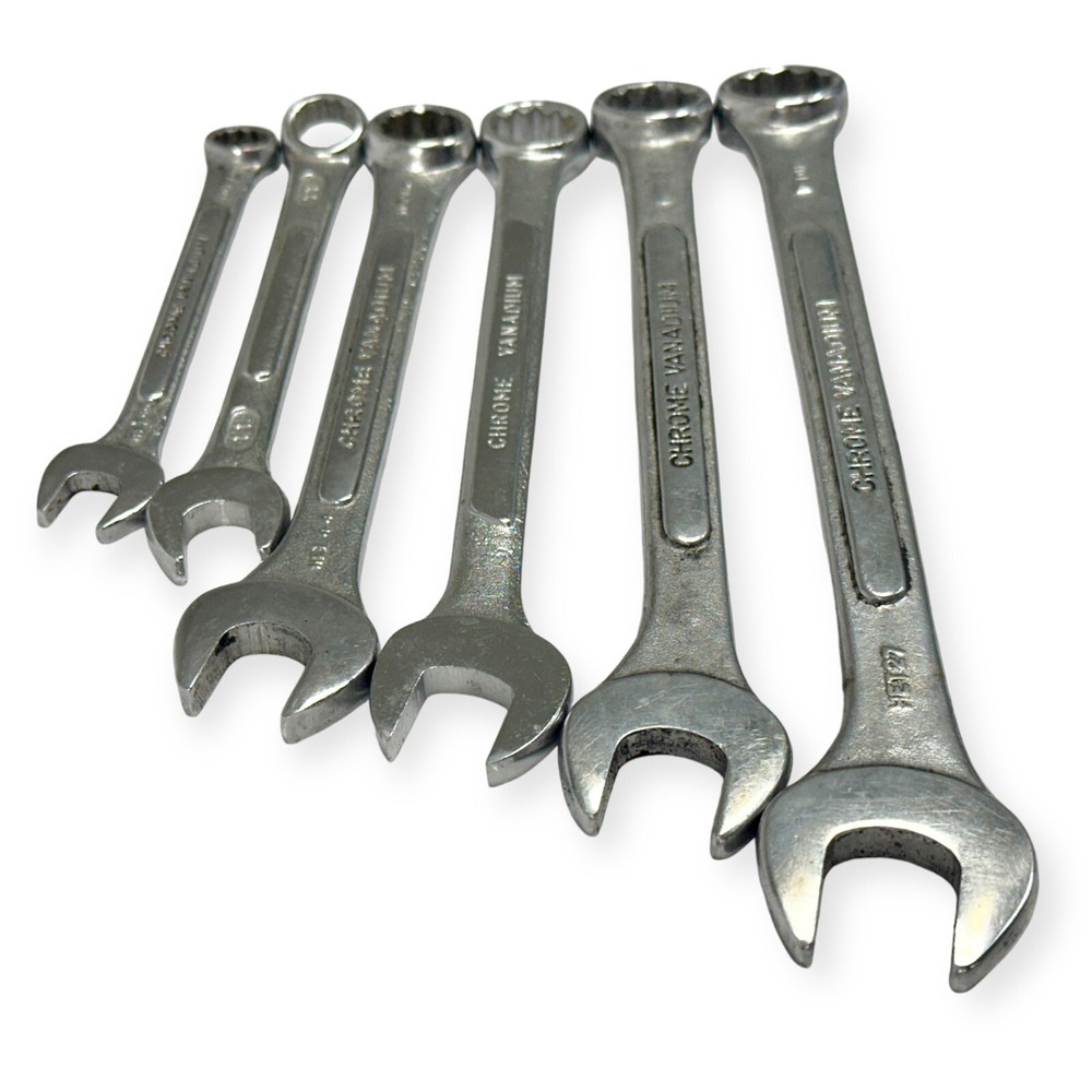6 Pcs Olympia and Assorted Chrome Vanadium HET27 Combination Wrench Set