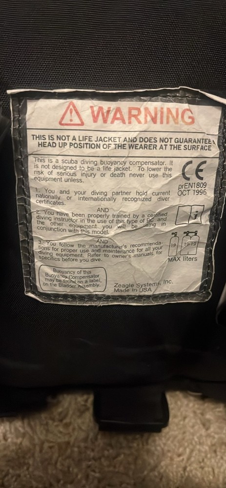 Zeagle Ranger LTD BCD Large With Atomic Aquatics