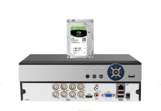 Evertech 8CH H.265 DVR 2TB HDD Security Camera Recorder HDMI Remote Access VGA