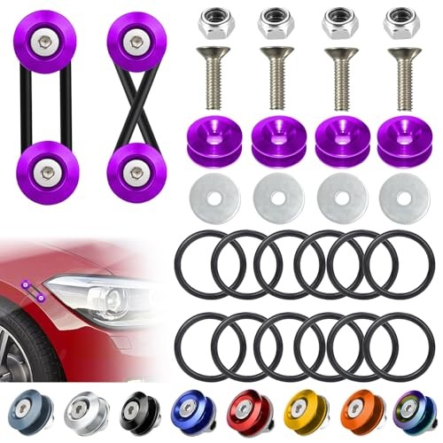 Universal Bumper Clips, Front Rear Bumper Quick Release Kit, Bumper 2set Black