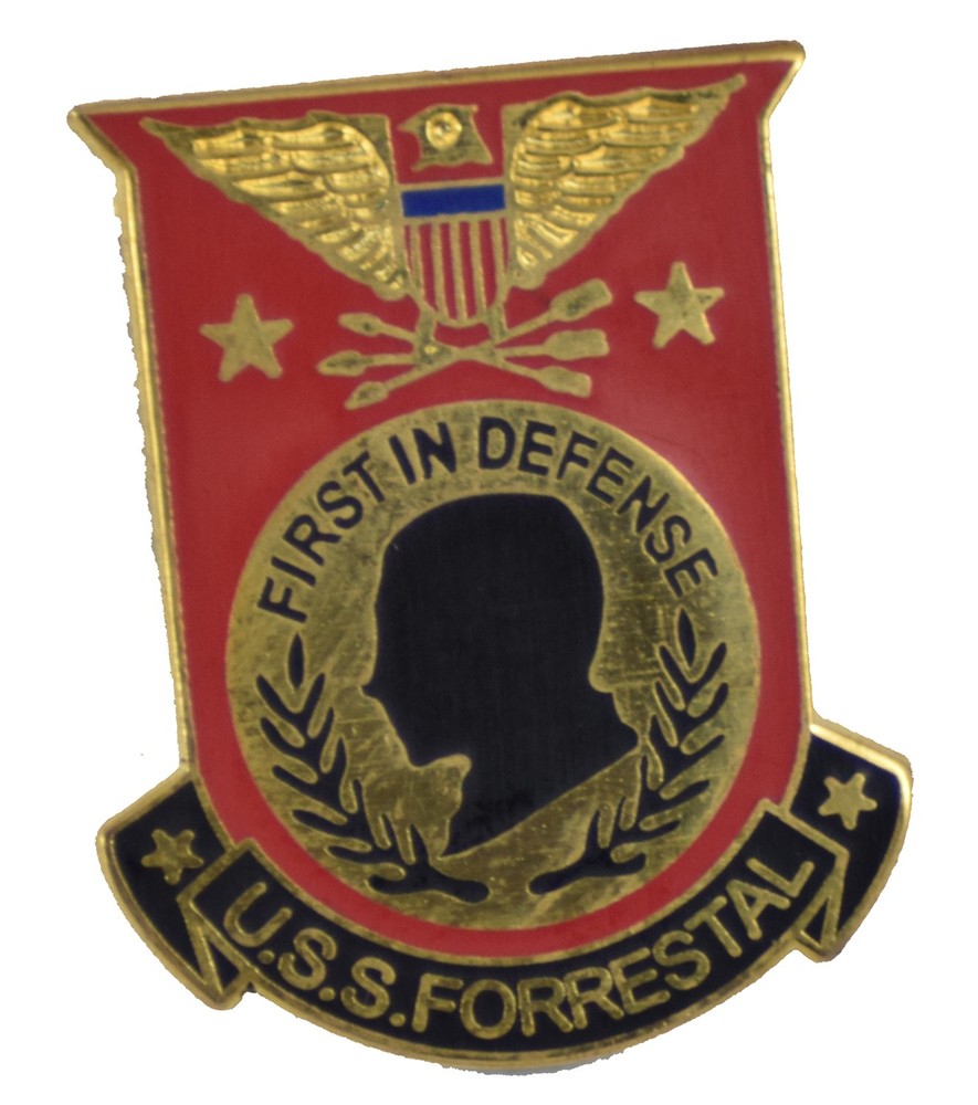 USS FORRESTAL HAT PIN