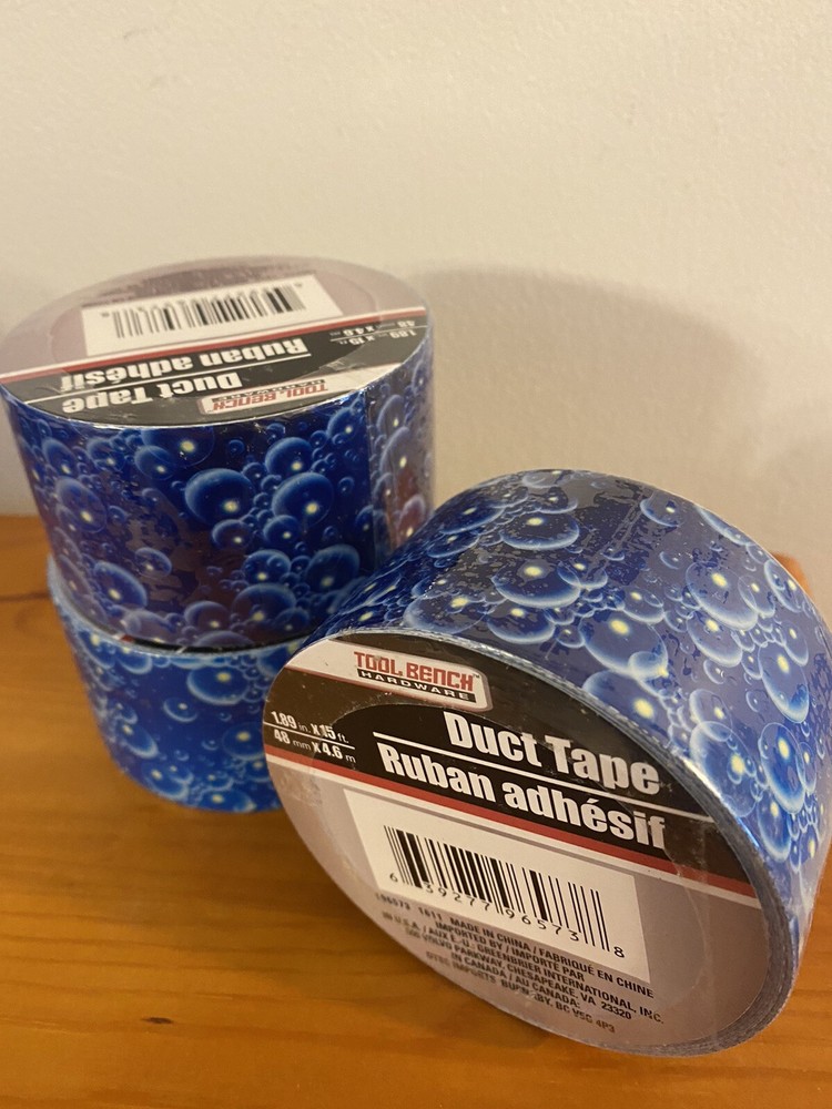 Tool Bench Duct Tape : Blue Bubbles