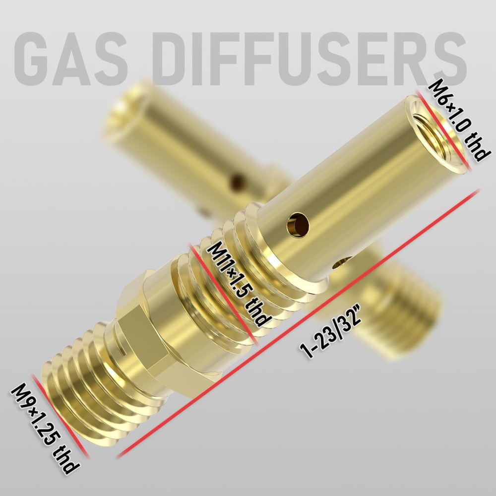 YESWELDER MIG Welding Gun Kit .030" Tip-Nozzle-Diffuser Accessory