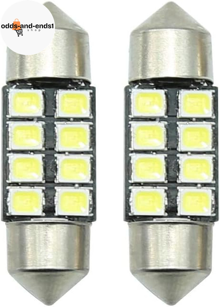 2Pcs Interior Light Switch + 2Pcs Bonus Map Dome Light LED Bulbs Replacement for