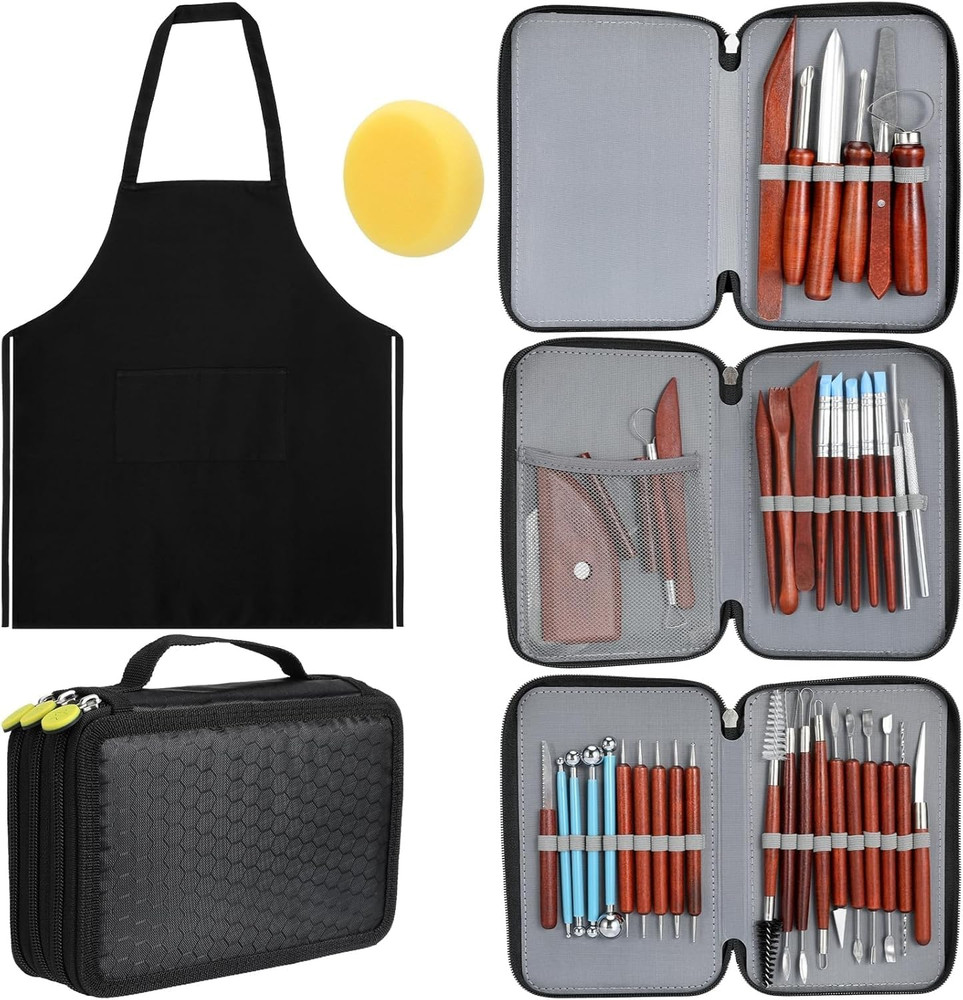 42Pcs Pottery Tools, Clay Tools, Sculpting Tools, Pottery Kit, Air Dry Clay Tool