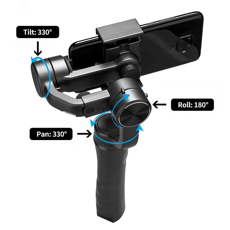 Gimble Mobile Phone Stabilizer Miratech F6 3-Axis Handheld Smartphone iPhone