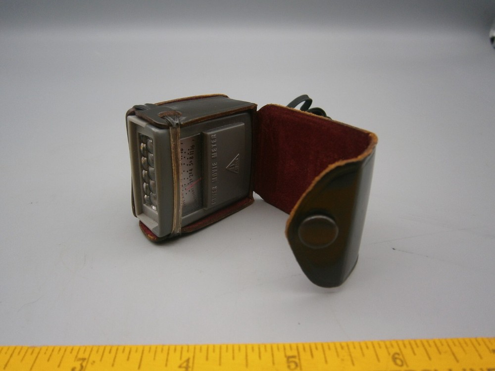 Vintage Tower Camera Light Meter W/ Leather Case