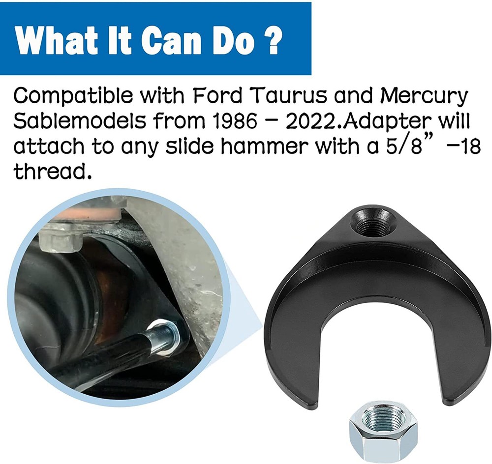 Front Wheel Drive Fork Joint Shaft, 1040 CV Axle Puller, Fits slide hammers