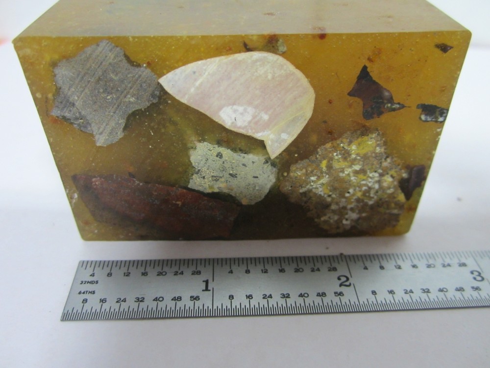 BLOCK ROCK SPECIMEN MICROSCOPE SLIDE OPTICS #K9-12