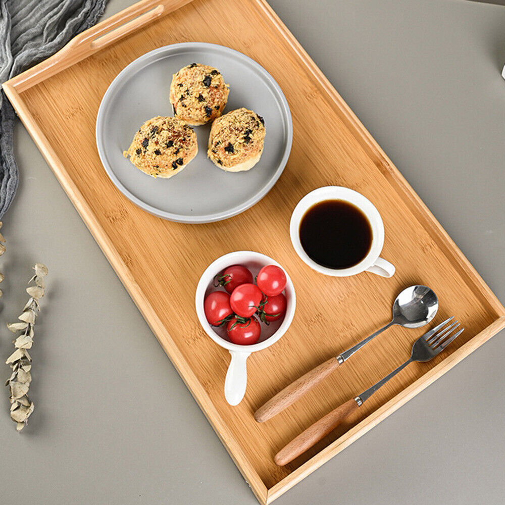 Bamboo Breakfast Holder Rack Bed Tray Foldable Rest Serving Tray Laptop Table