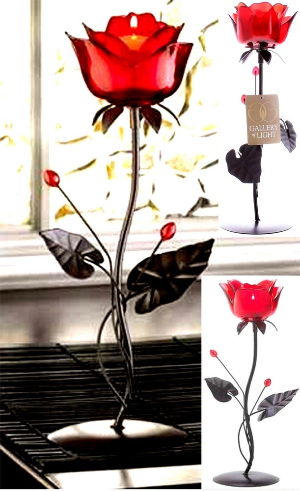 ROMANTIC!,,,RUBY ROSE LOVE VOTIVE CANDLE HOLDER ** NIB