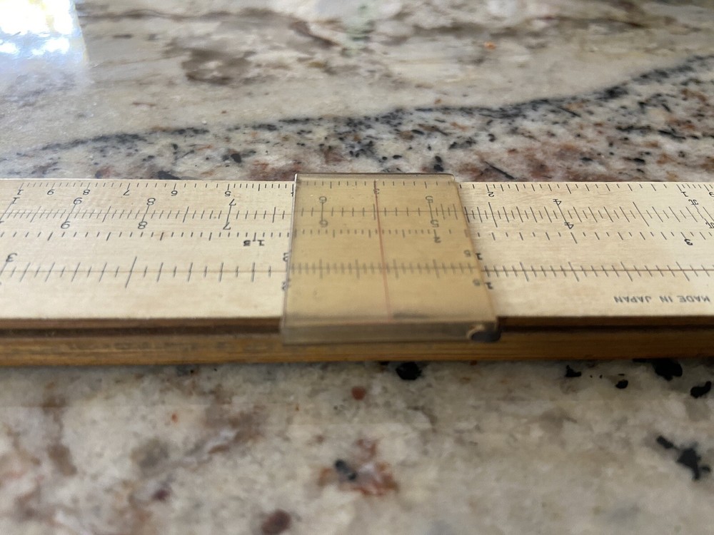 Extremely Rare Hemmi NO. 2641 Bamboo Slide Rule