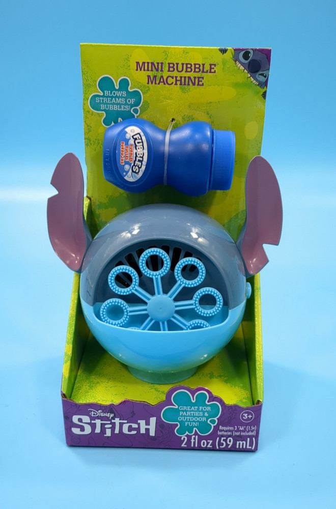 Disney Stitch Mini Bubble Machine NEW Lilo & Stitch Toy Fun