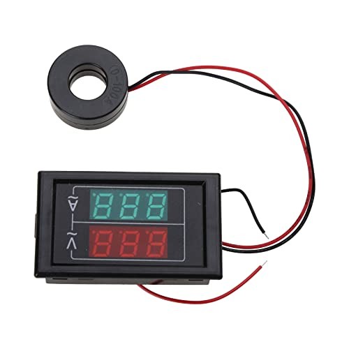 Volts Amp Meter, 500V 100A Digital Voltmeter Ammeter Panel,LED 2in1
