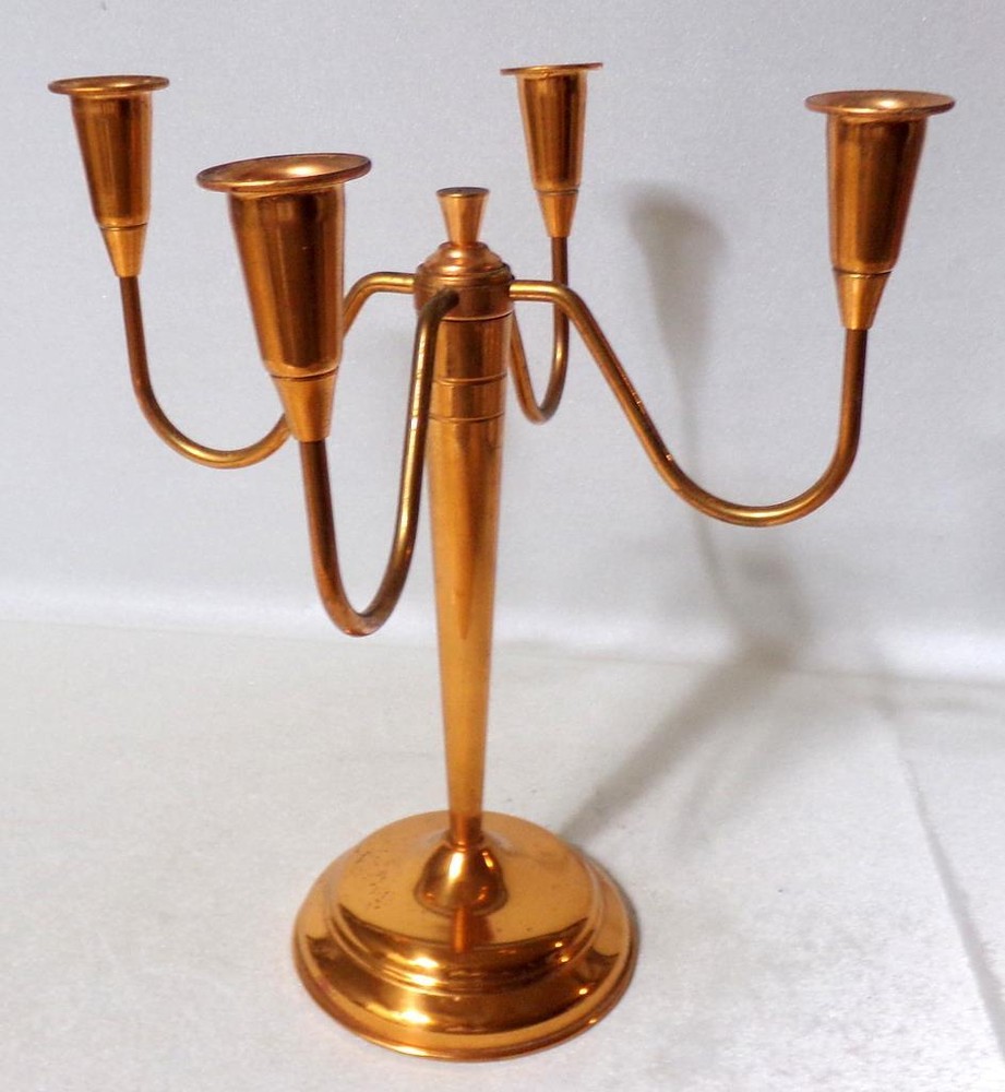 Arts & Crafts Copper Candelabra