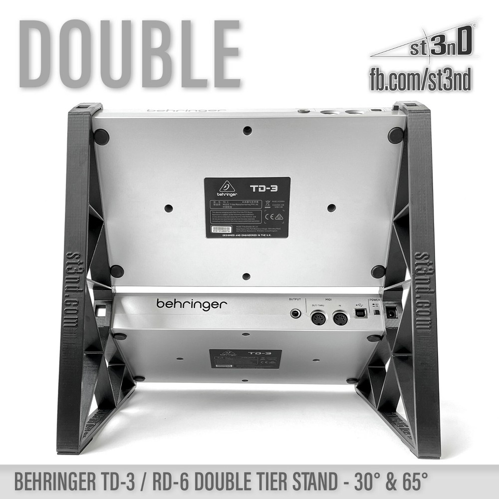 DOUBLE TIER STAND for BEHRINGER TD-3 RD-6 30° 65°