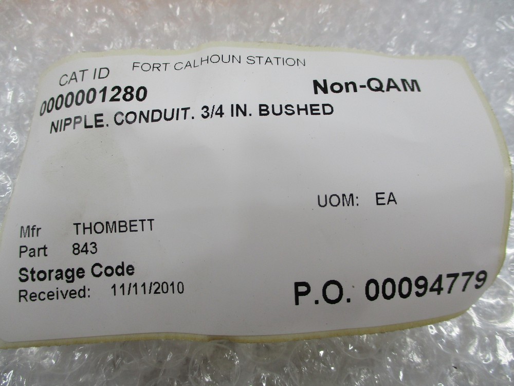 THOMAS & BETTS 843 3/4" NIPPLE NSNP