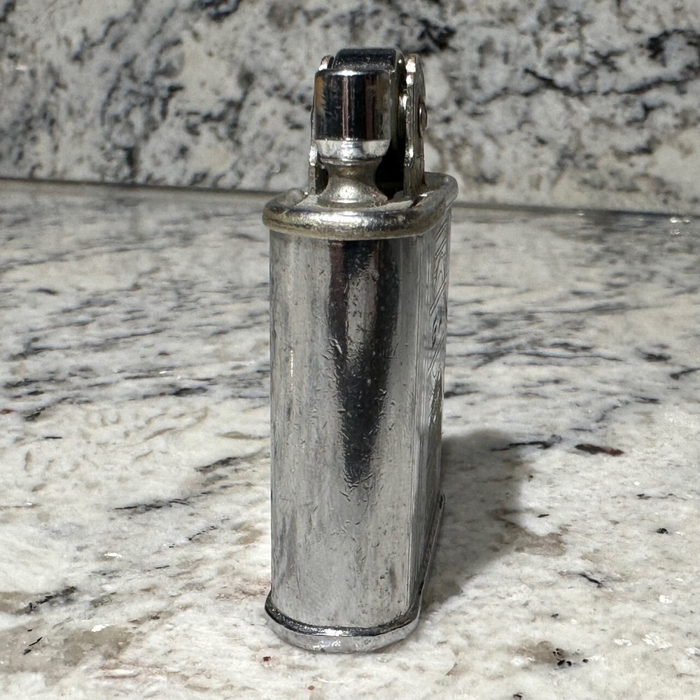 RONSON WHIRLWIND Silver Tone Vintage Lighter Initials G A Art Deco Design