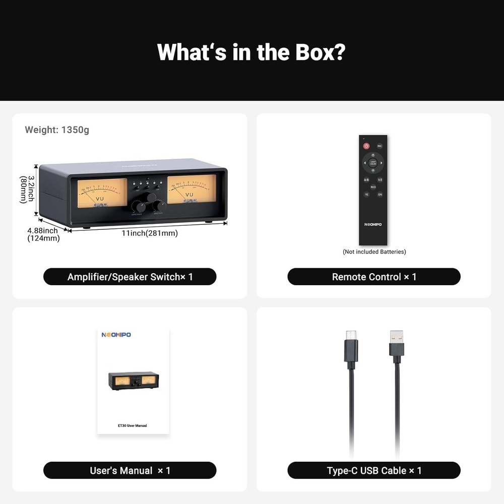 Amplifier Speaker Box with VU Meter