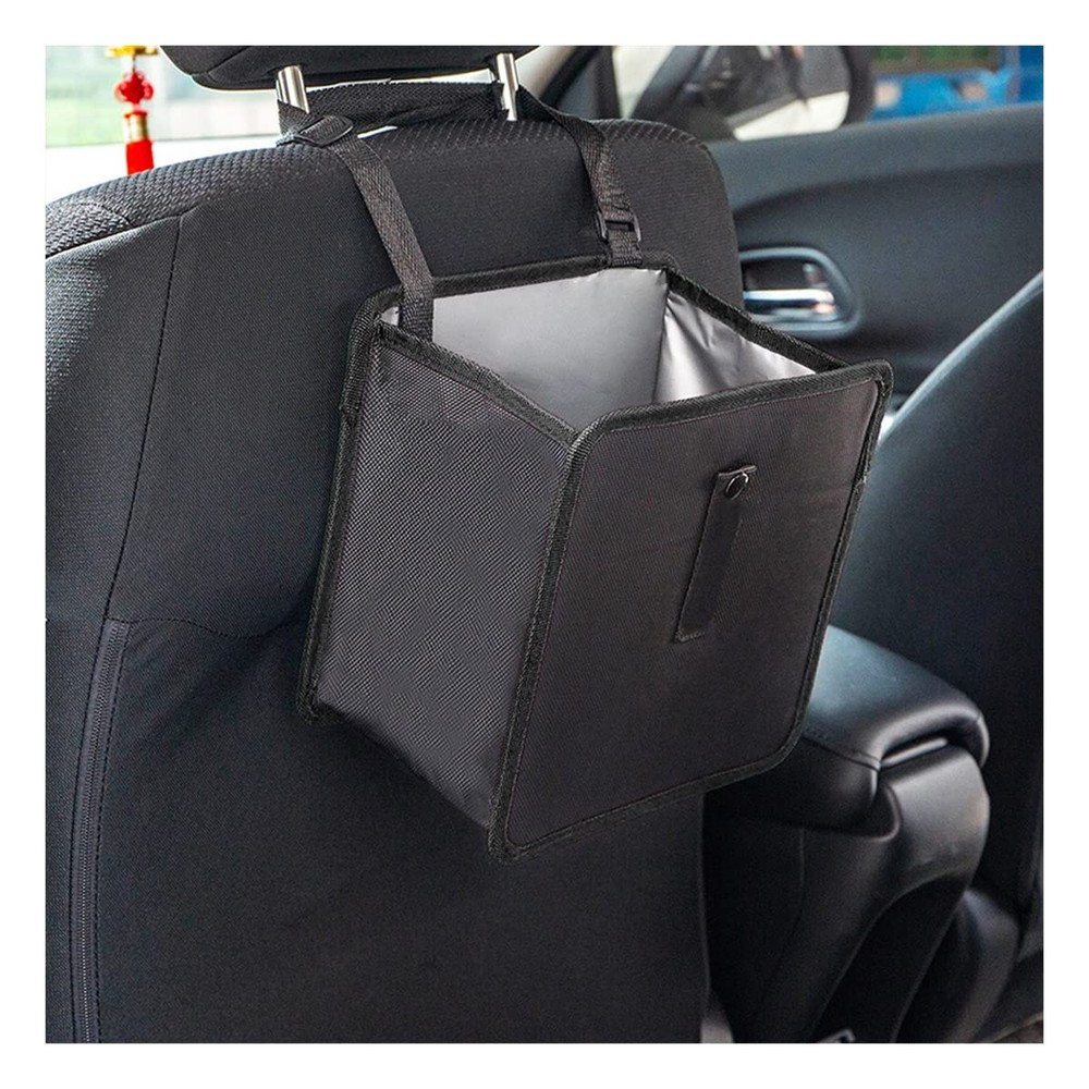 Fekey&JF Foldable Car Trash Can, Hanging Waterproof Leakproof Small, Black