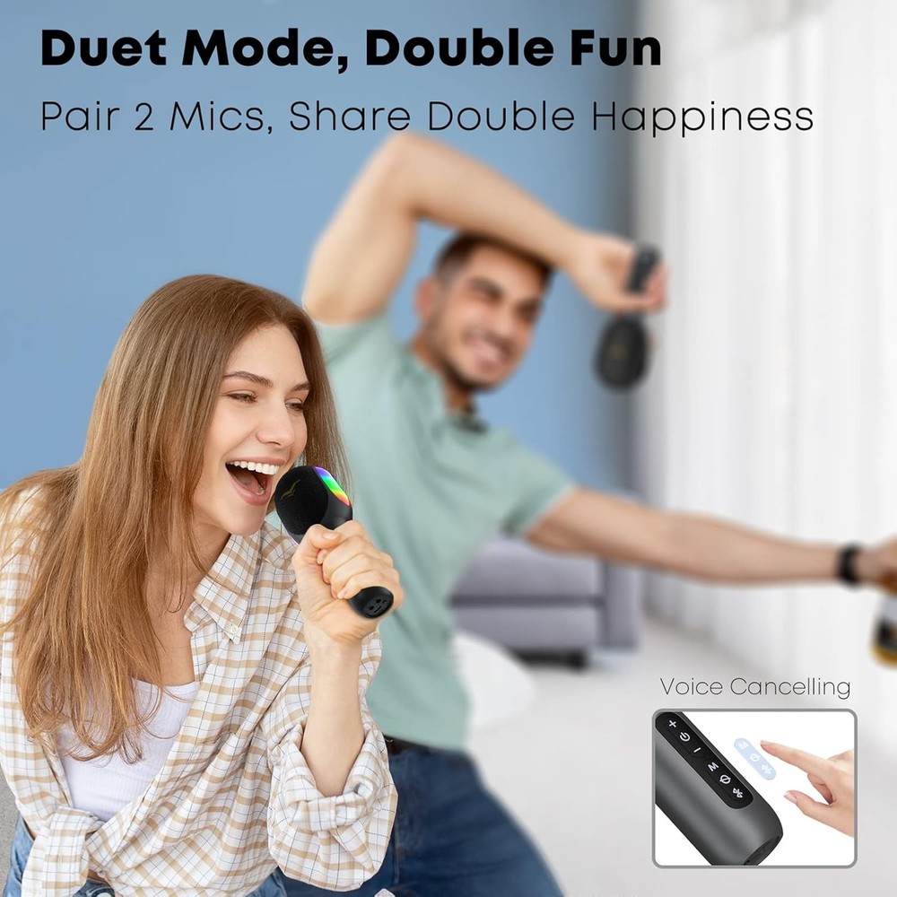 Wireless Bluetooth Karaoke Microphone Portable Speaker Mic
