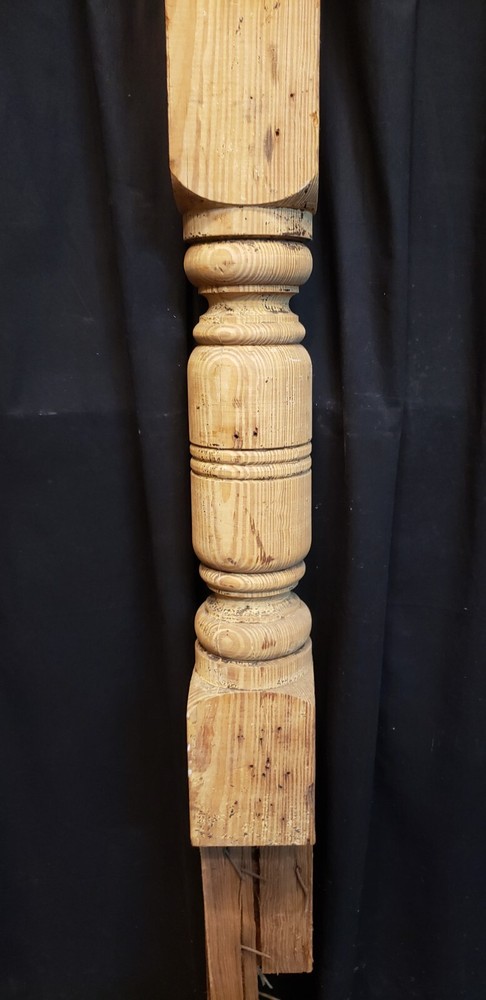 Tall Restored Solid Pine Newel Post 61 1/2" by 4 1/2" GA9712