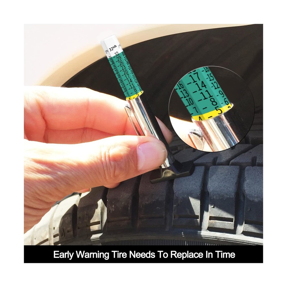 GODESON 88702 Smart Color Coded Tire Tread Depth Gauge 1 Pack