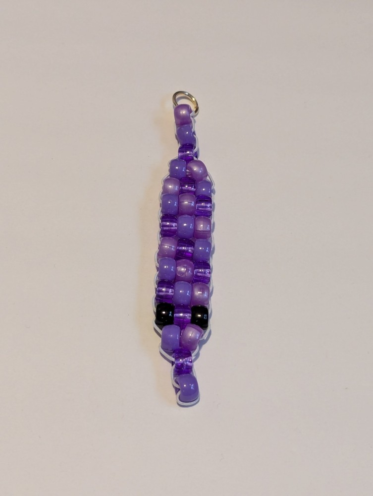 Purple Worm Kandi Key Chain