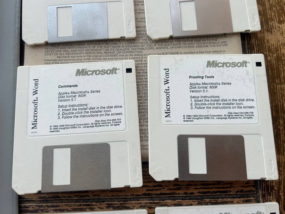 Vintage Microsoft Macintosh Demo Software Lot Excel Word Multiplan Floppy
