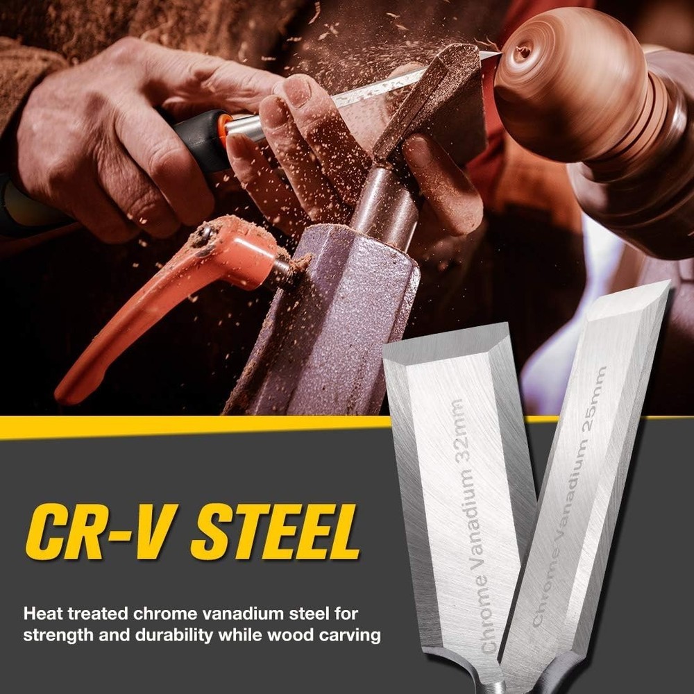 Versatile Woodworking Chisel Set for Beginners with Multiple Sizes Included