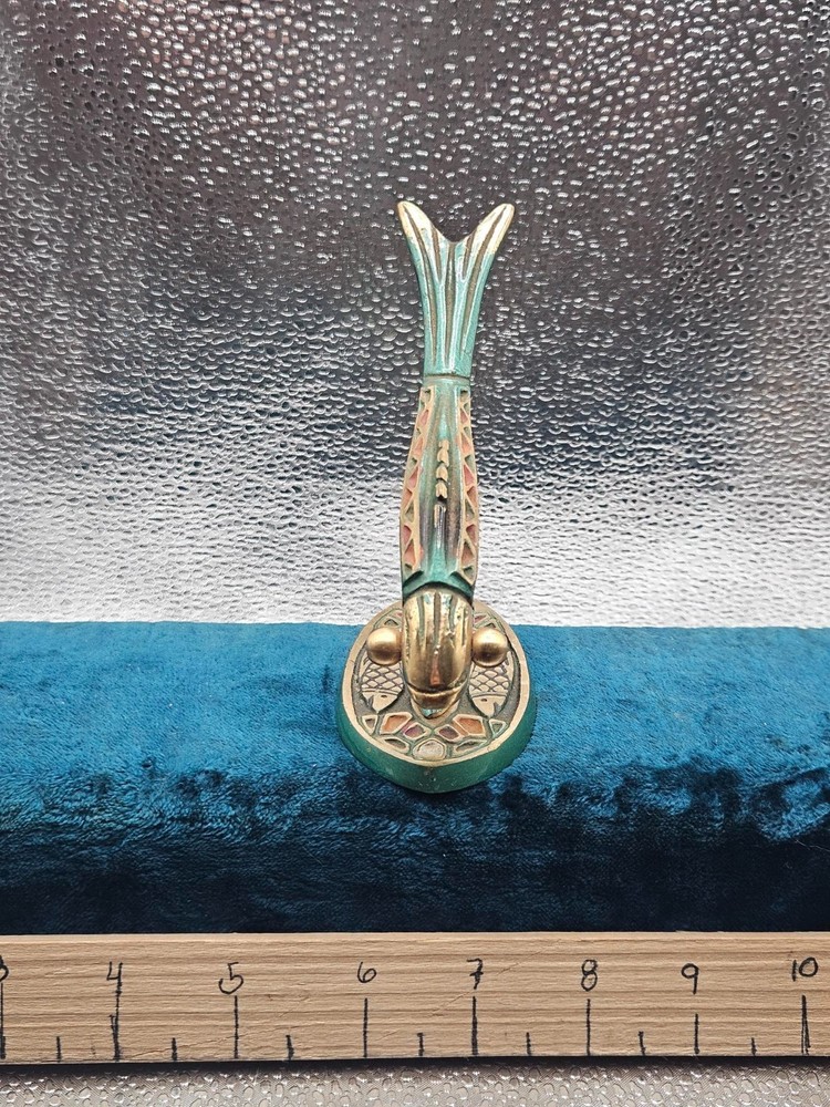 Vintage Fish Shaped Tabletop Brass Nutcracker , Made in Israel