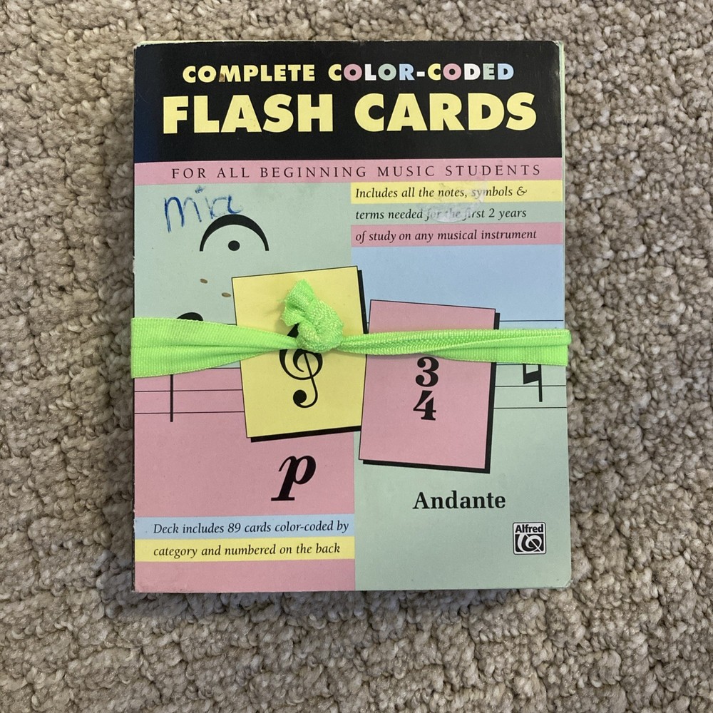 89 Color-Coded Flash Cards