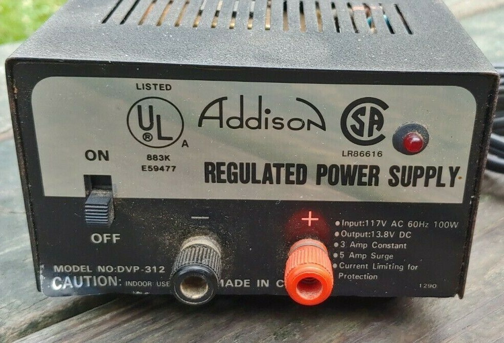 Original ADDISON Model DVP-312 Regulated POWER SUPPLY