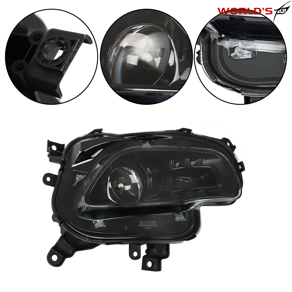 For 2014-2018 Jeep Cherokee Halogen Projector Black Headlights Driver&Passenger