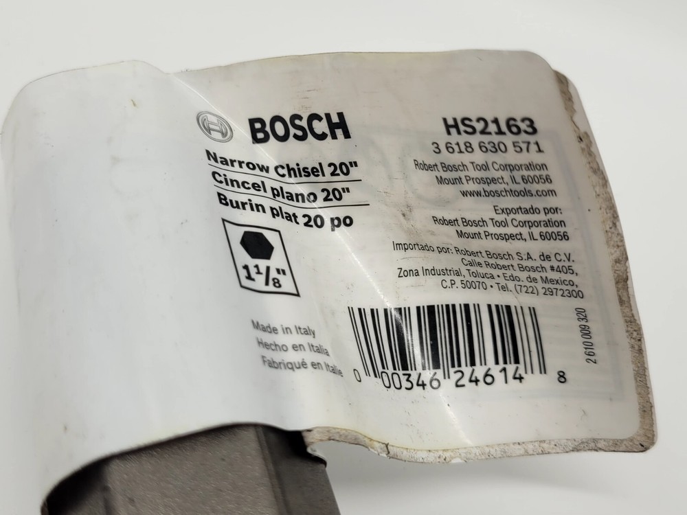 Bosch HS2163 20" Narrow Chisel 1-1/8" Hex Shank Bit
