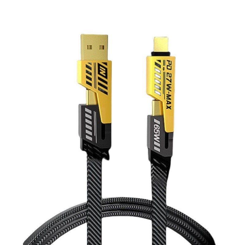 65W 4ft Fast 4-in-1 Multi-Function Charging Cable Compatible with IOS&Android