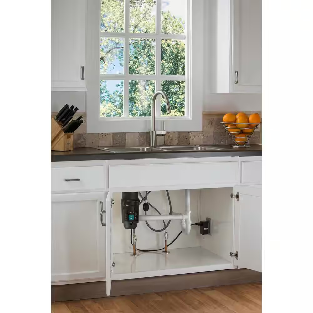 Prep Series 1/2 HP Continuous Feed Garbage Disposal with Power Cord and Universa