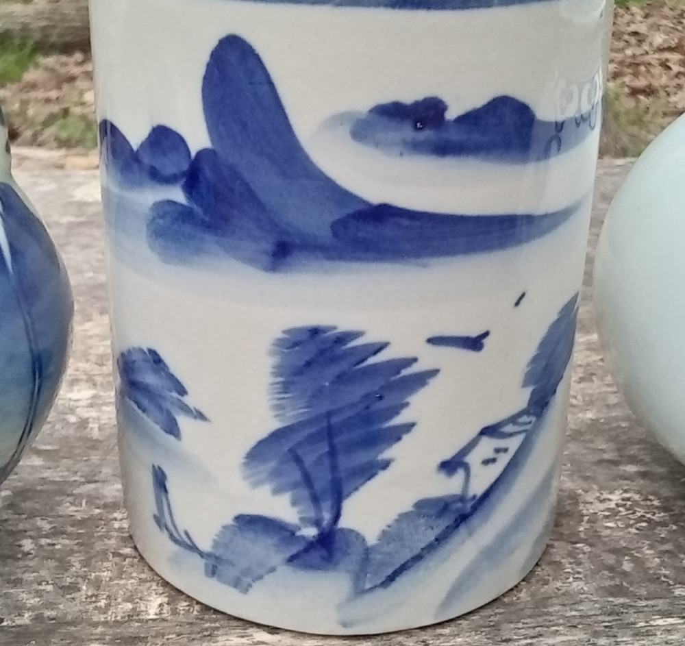 Three Chinese Blue and White Vases