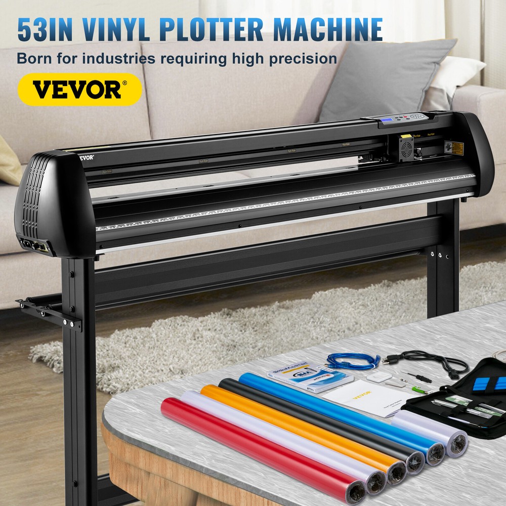 VEVOR 53" Vinyl Cutter Machine with Stand Cutting Plotter SignMaster Kit Bundle