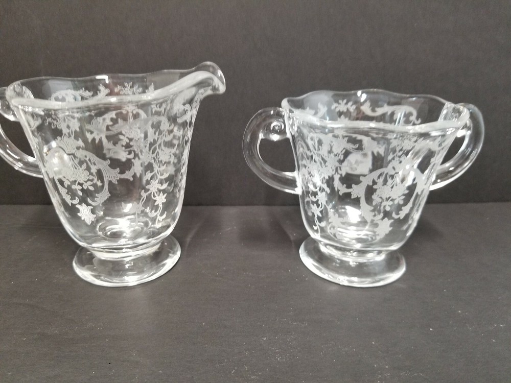 Fostoria Navarre Creamer & Sugar 1 Set
