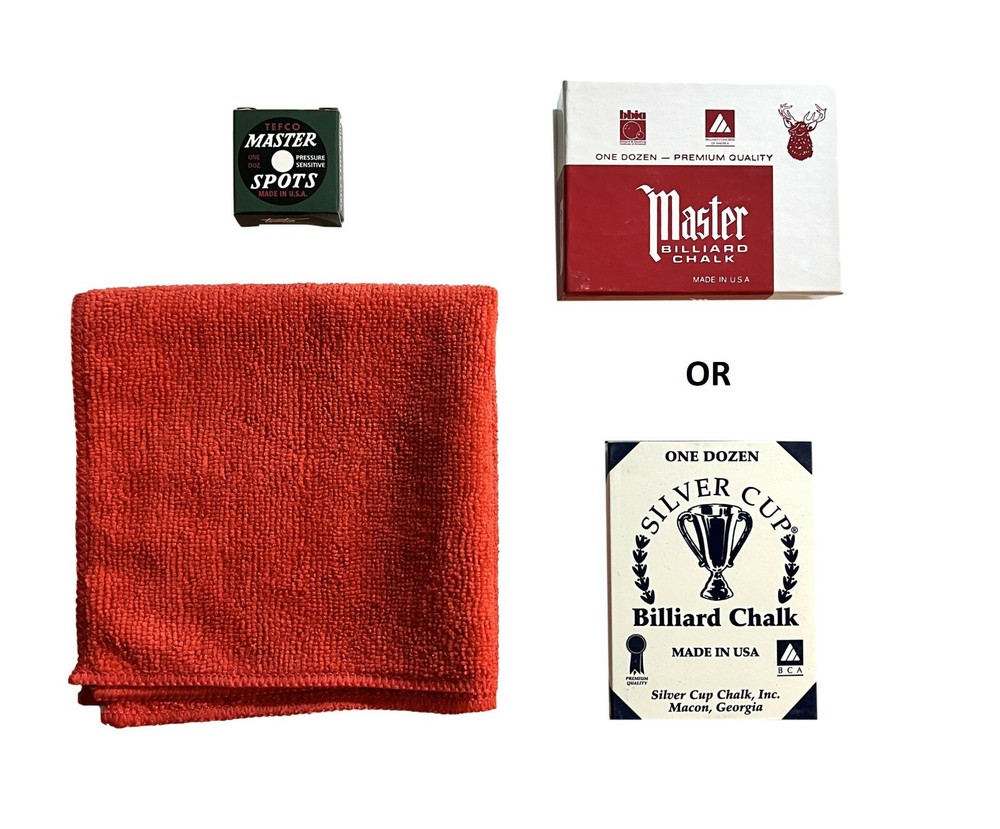 Andy's 600 Cloth - 8' Set - Black Pool Table Cloth - Value added items