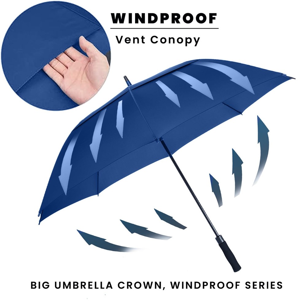Golf Umbrella Large 62/68/72 Inch, Extra Large Oversize Double Canopy Vented ...