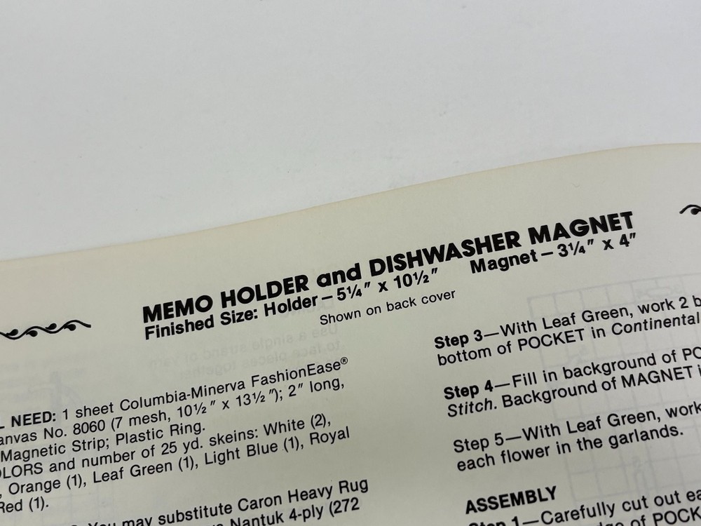 Columbia-Minerva Plastic Canvas Chart Kitchen Accessory Ideas