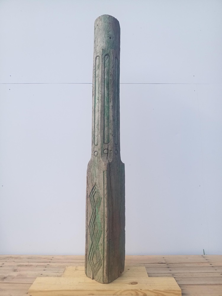 Teak Wood Decorative Pole Hand Carved Post Column Pillar Garden Decor