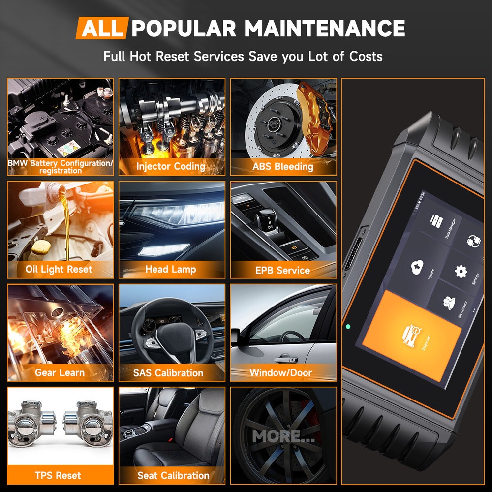 FOXWELL GT30 OBD2 Scanner DPF TPMS Full System Diagnostic Tool Car Code Reader